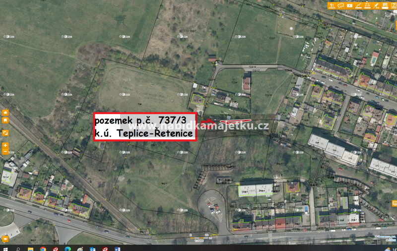 k.ú. Teplice-Řetenice, p.č. 737/3 o výměře 58 m2,